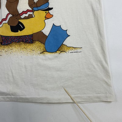 Vintage Rocky & Bullwinkle Moosle Beach T-Shirt Size Large 1987 80s