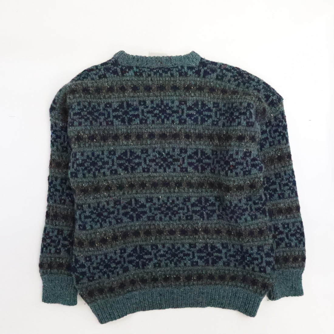 Vintage Wool Knit Crewneck Sweater Size XL Fair Isle