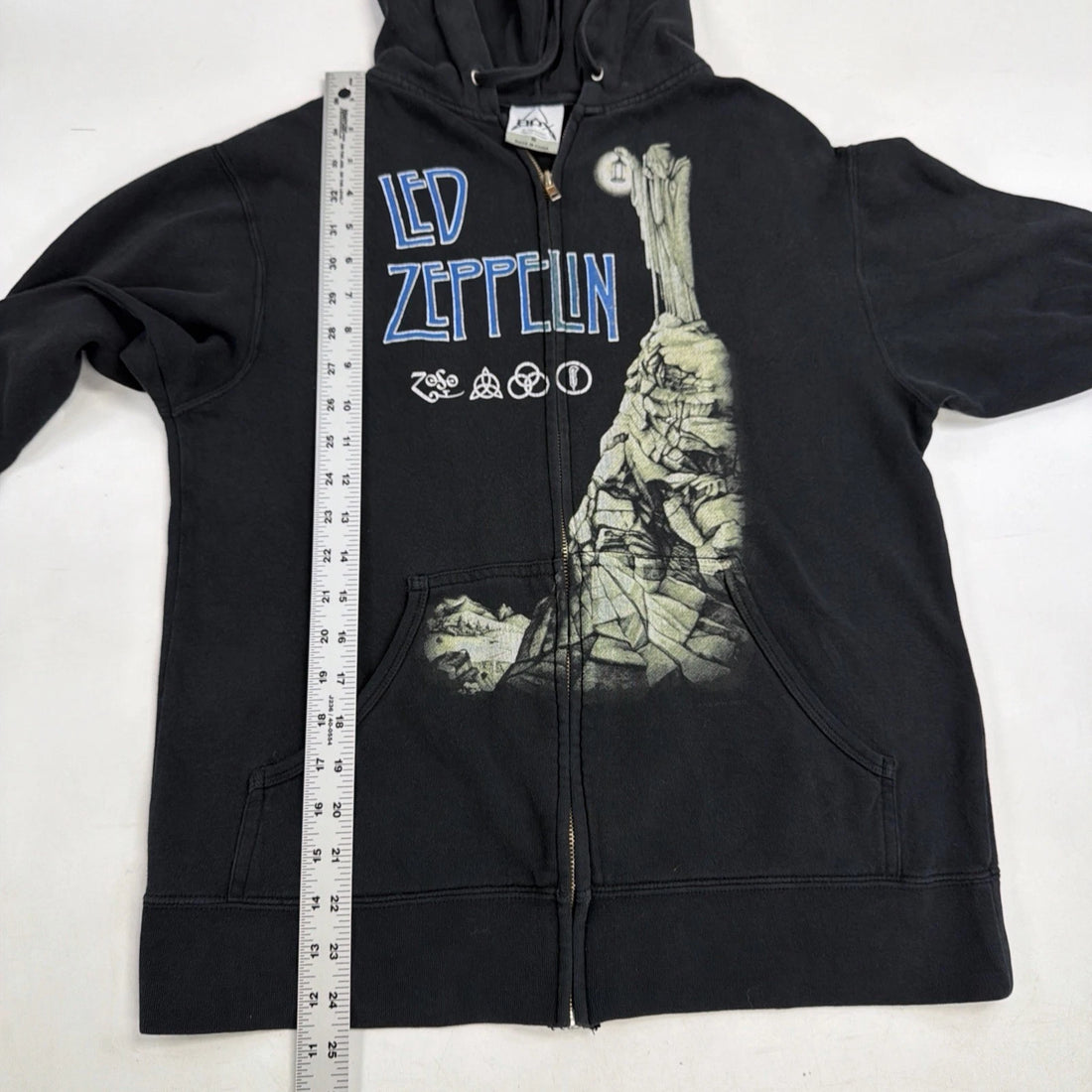 Led Zeppelin Zoso Full Zip Sweatshirt Hoodie Size Small Music