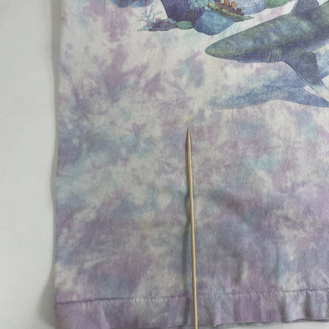 Vintage Oceanica Liquid Blue Tie Dye T-Shirt Size XL Nature Marine Life 90s