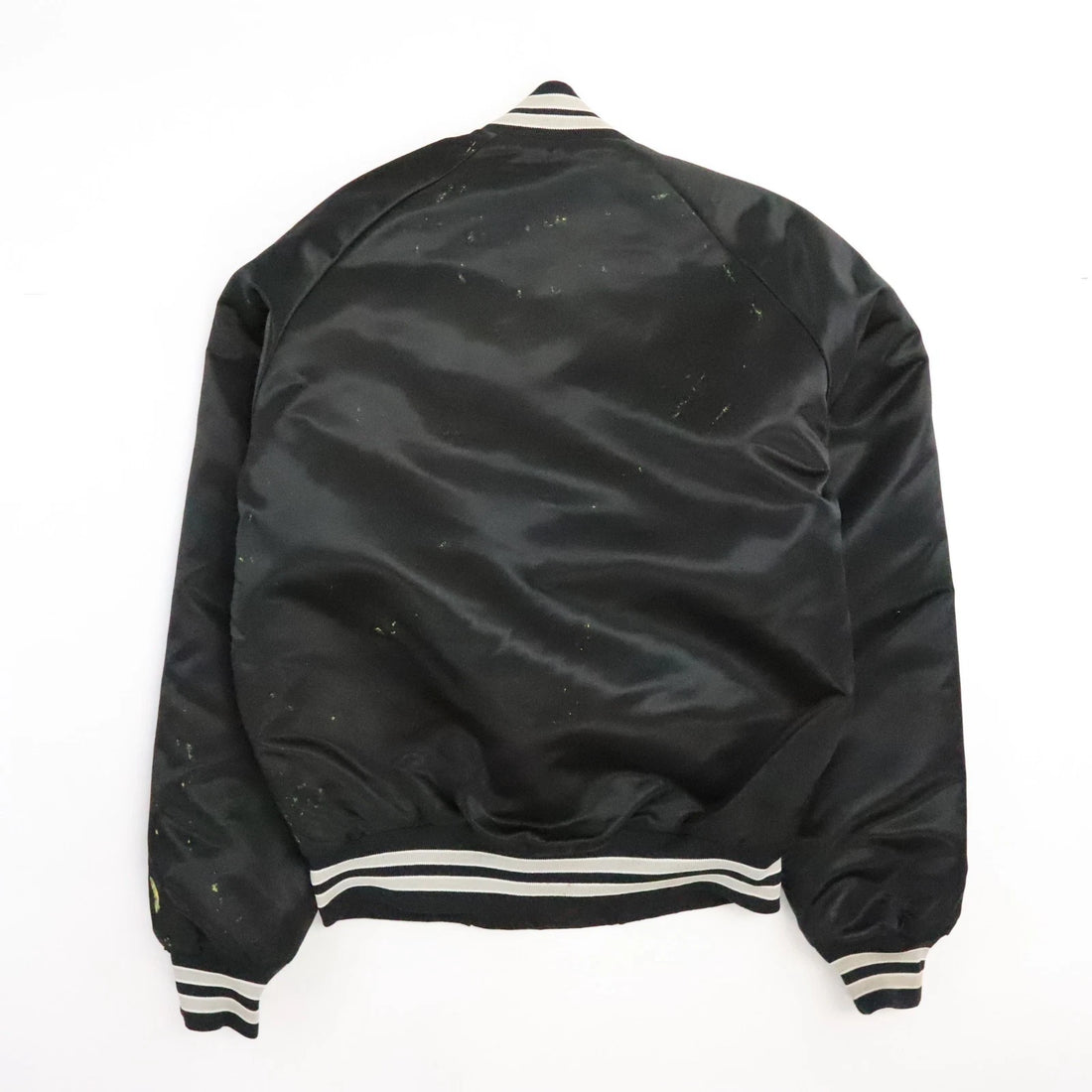 Vintage Los Angeles Oakland Raiders Locker Line Satin Bomber Jacket Small NFL