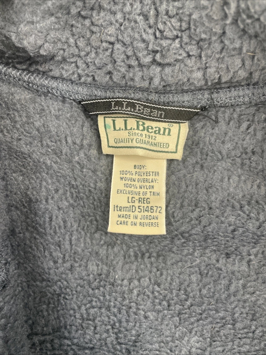 L.L. Bean Fleece Jacket Size Large Gray