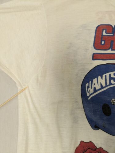 Vintage New York Giants Super Bowl Champions XXI T-Shirt Size Medium 80s NFL