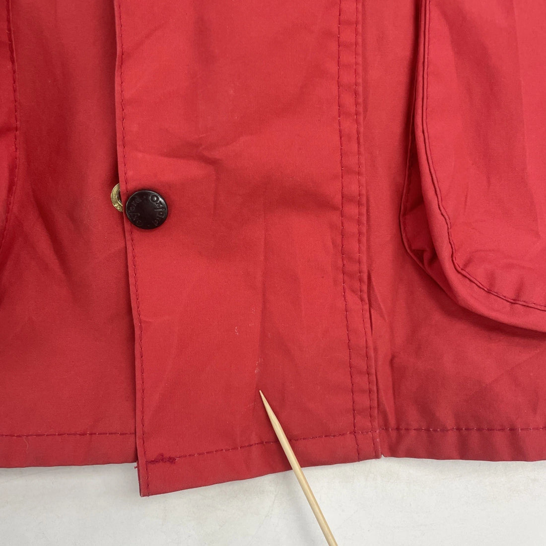 Oxford Blues Wax Field Coat Jacket Size Large Red
