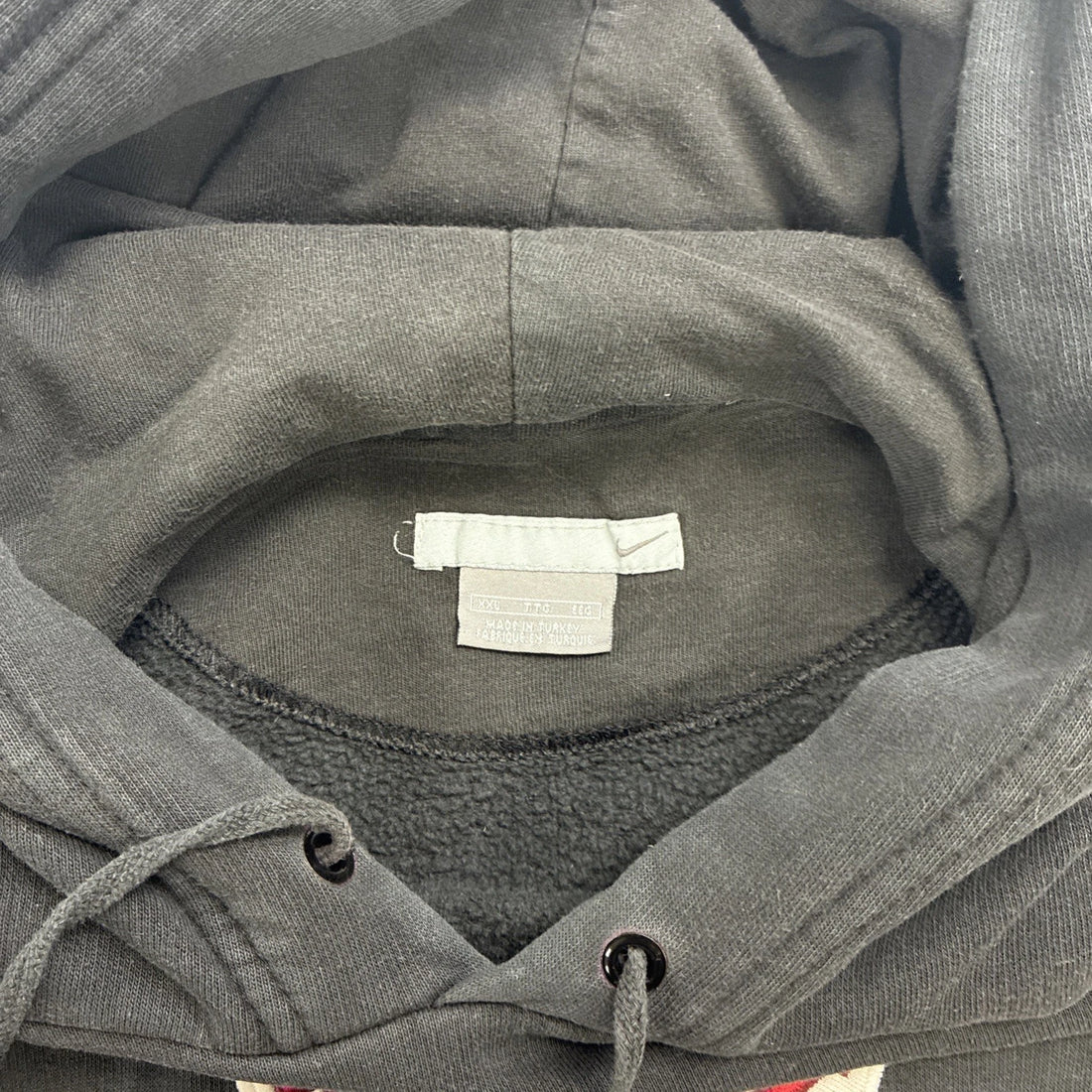 Vintage Nike Spell Out Sweatshirt Hoodie Size 2XL Black