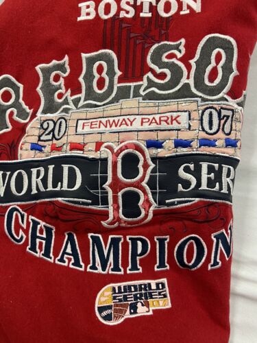 Boston Red Sox World Series Champs Leather Wool Varsity Jacket Size 2XL 2007 MLB