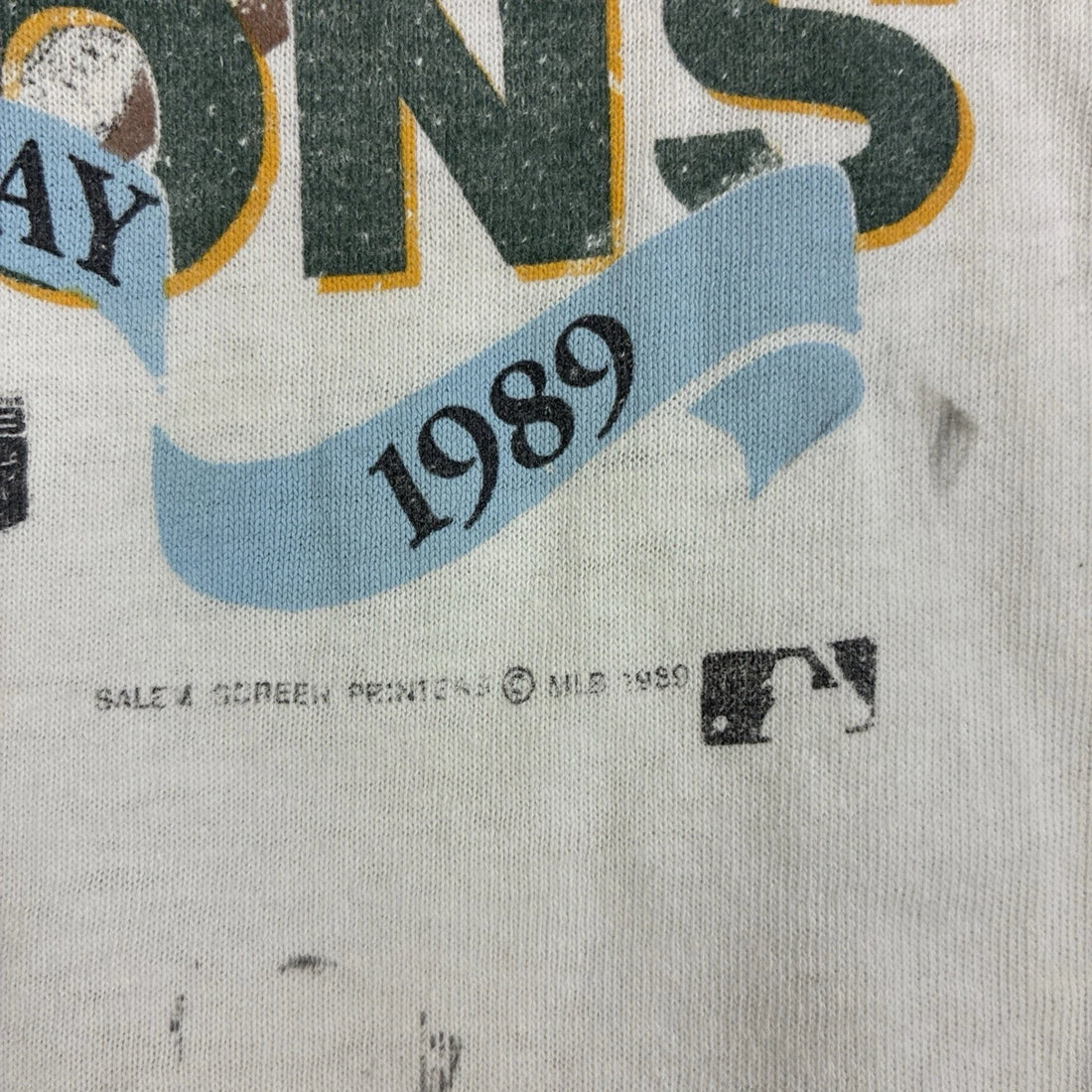 Vintage Oakland Athletics 1989 World Series Caricature T-Shirt Medium 80s MLB