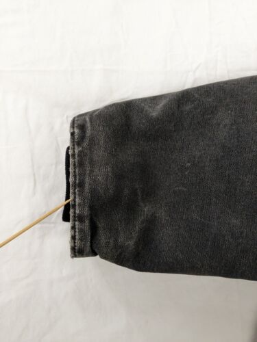 Vintage Carhartt Canvas Ridge Work Jacket Size XL Black Sherpa Lined