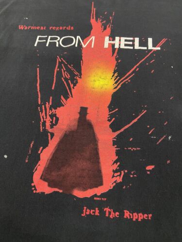 Vintage From Hell Jack the Ripper l T-Shirt Size XL Horror Movie Promo 2001