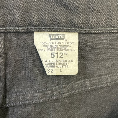 Vintage Levi Strauss & Co 512 Denim Jeans Size 32 Black 59512 0260