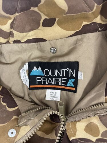 Vintage Mount'n Prairie Duck Camo Parka Coat Jacket Size Large