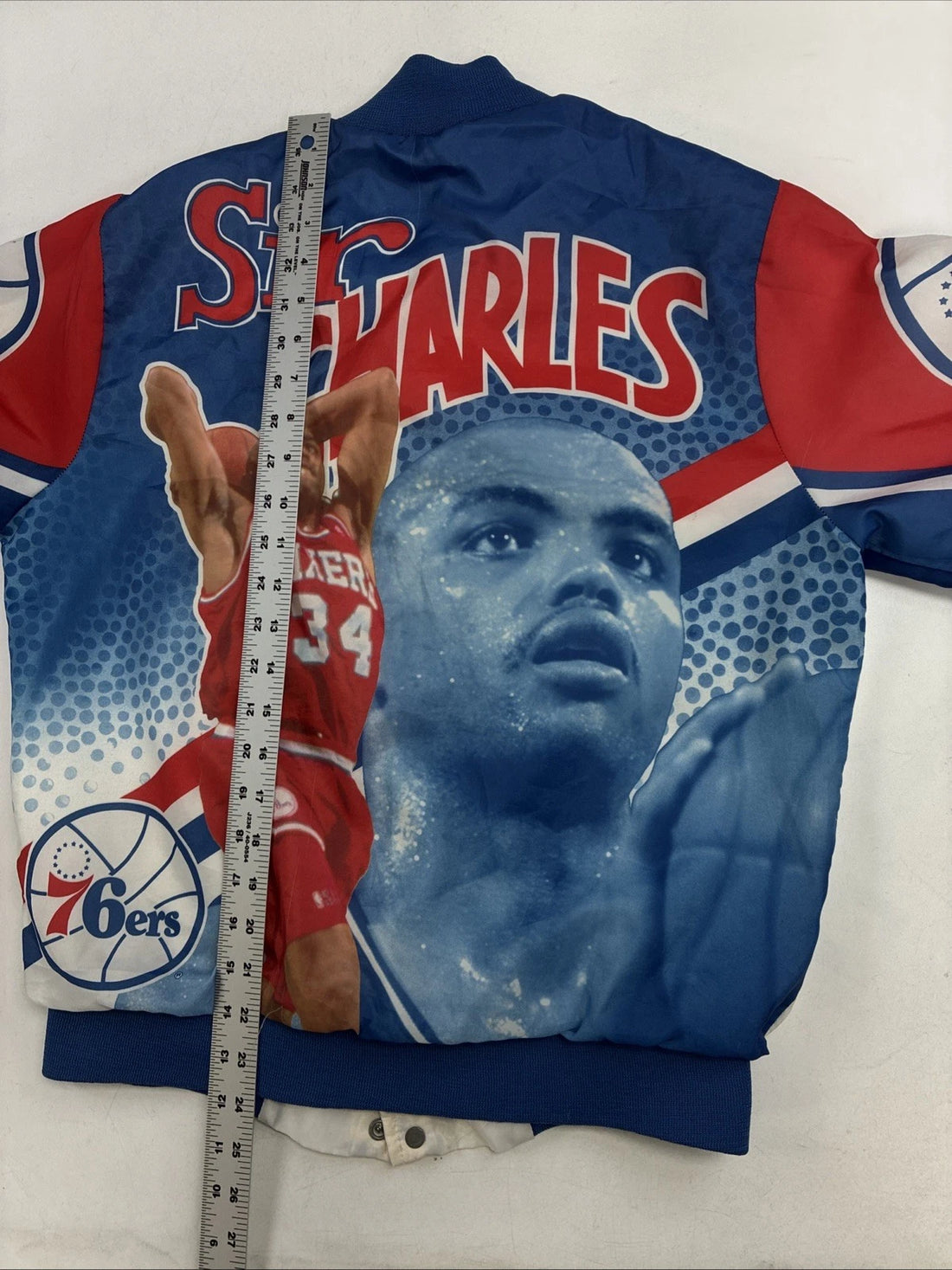 Vintage Charles Barkley Philadelphia 76ers Chalk Line Fanimation Jacket Small