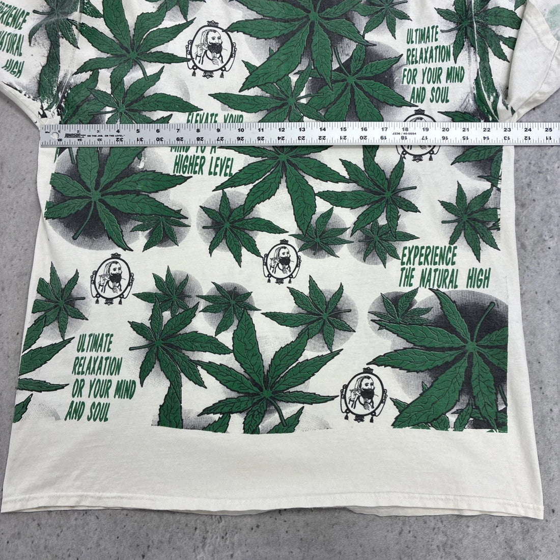 Vintage Weed AOP T-Shirt Size XL