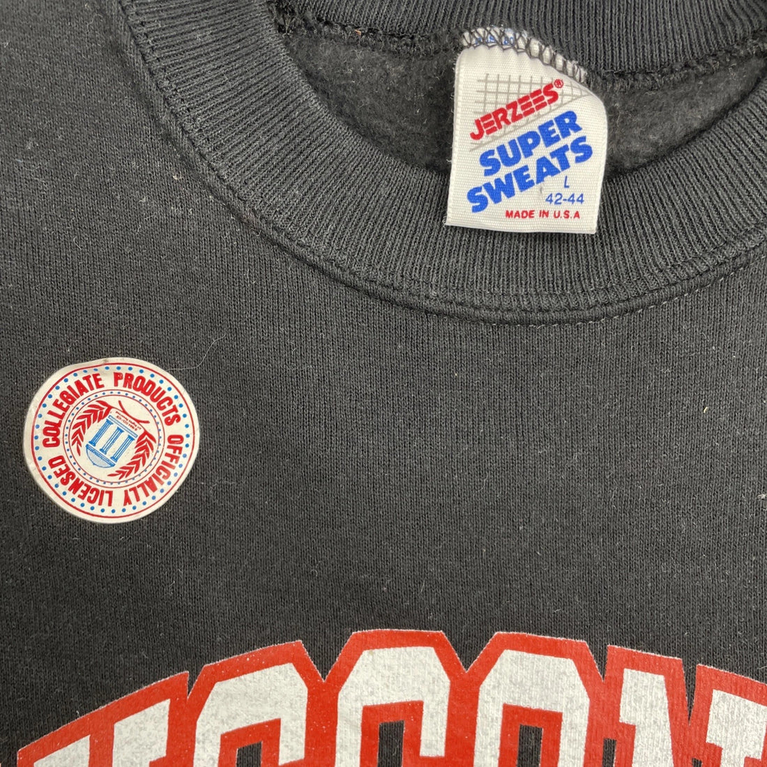 Vintage Wisconsin Badgers Crewneck Sweatshirt Size Large 90s NCAA NWT