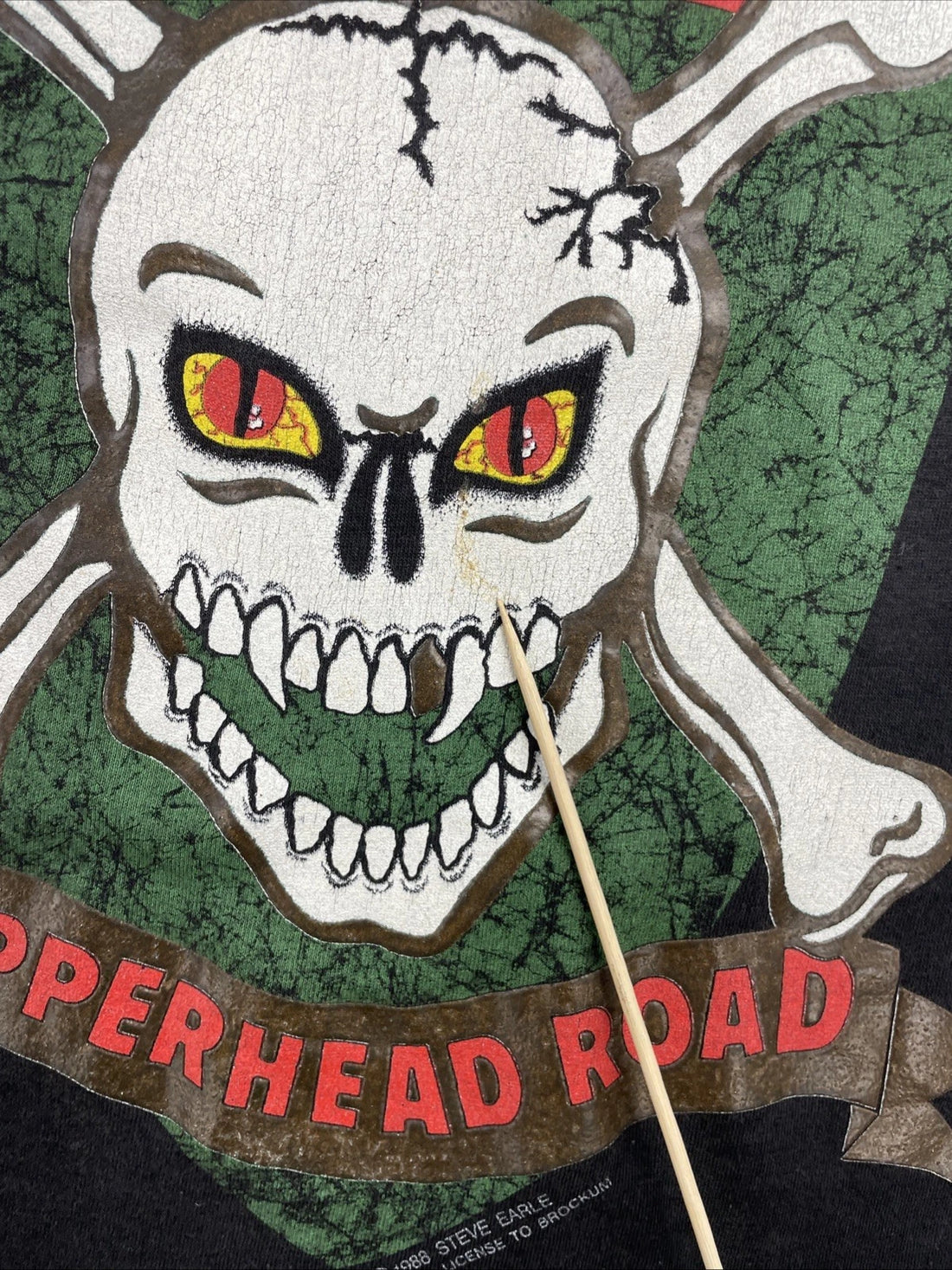 Vintage Steve Earle Copperhead Road T-Shirt Size Large 1989 80s