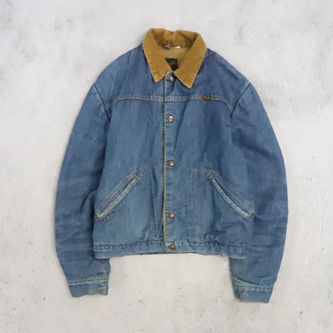 Vintage Wrangler Lined Denim Jacket Size 38 70s