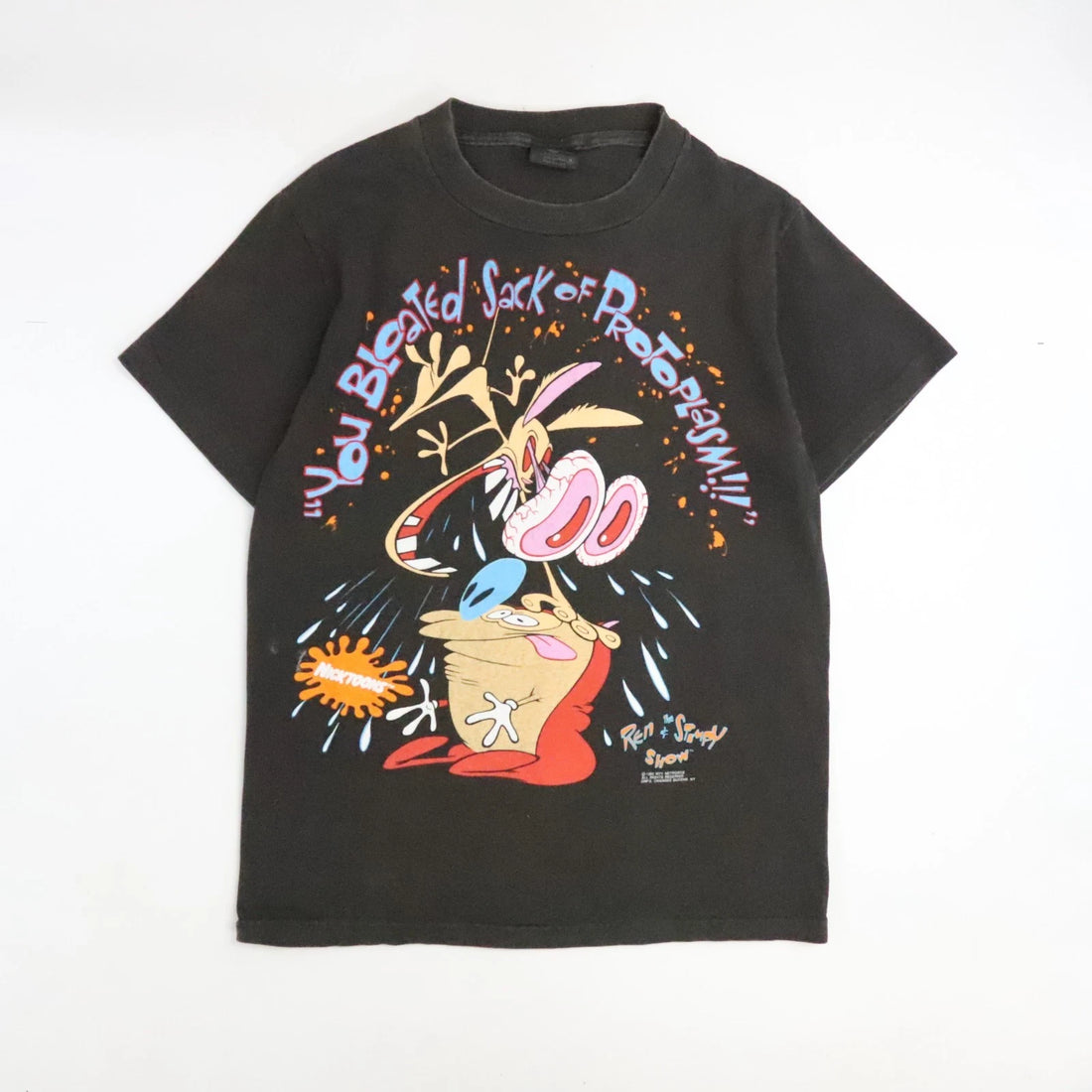 Vintage Ren & Stimpy Nicktoons Nickelodeon T-Shirt Size Medium Cartoon 90s
