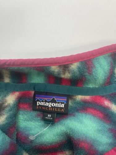 Patagonia Synchilla Snap T Fleece Jacket Womens Size XS Aztec Western