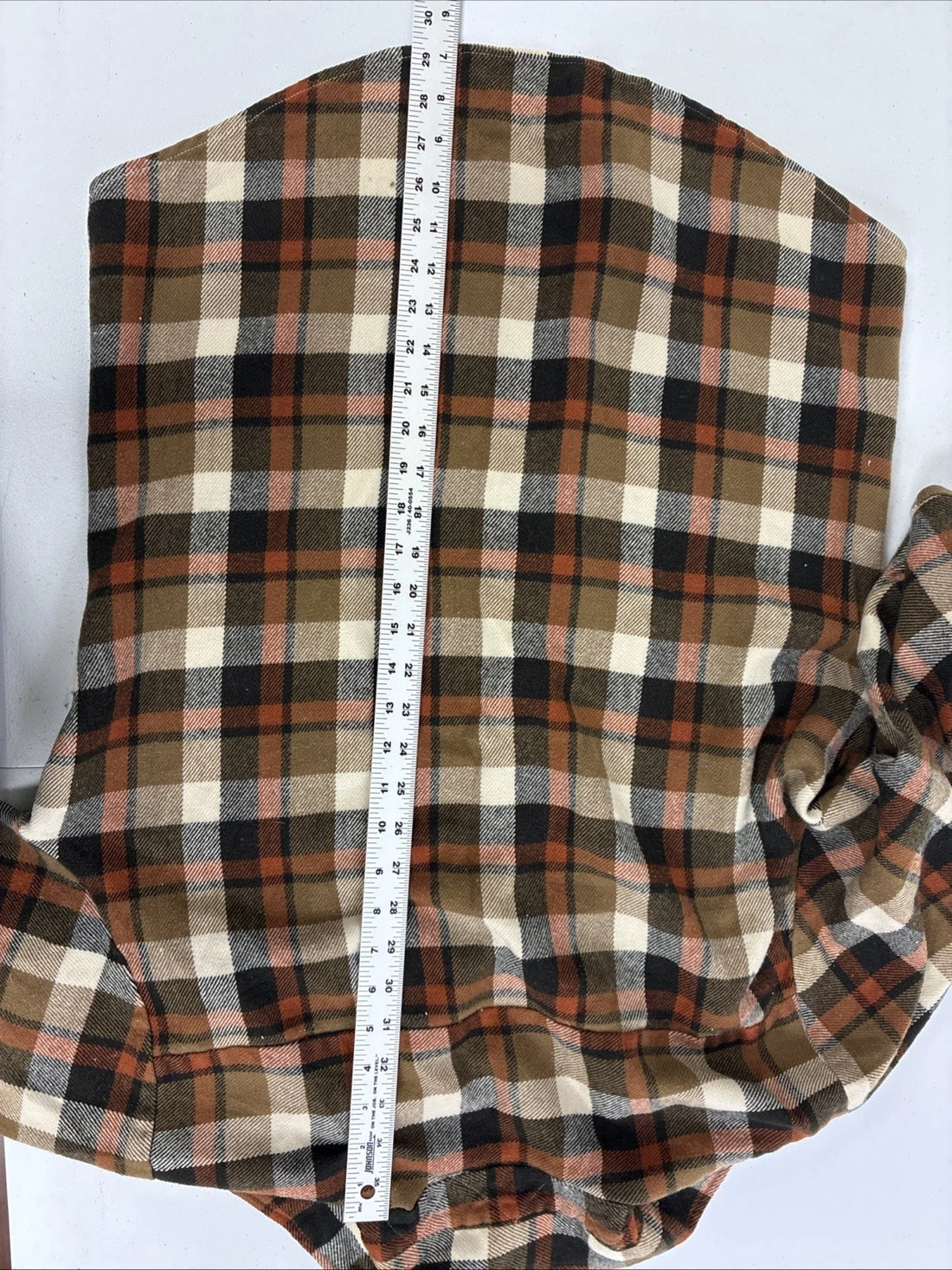 Vintage Button Up Shirt Size Large Plaid Brown