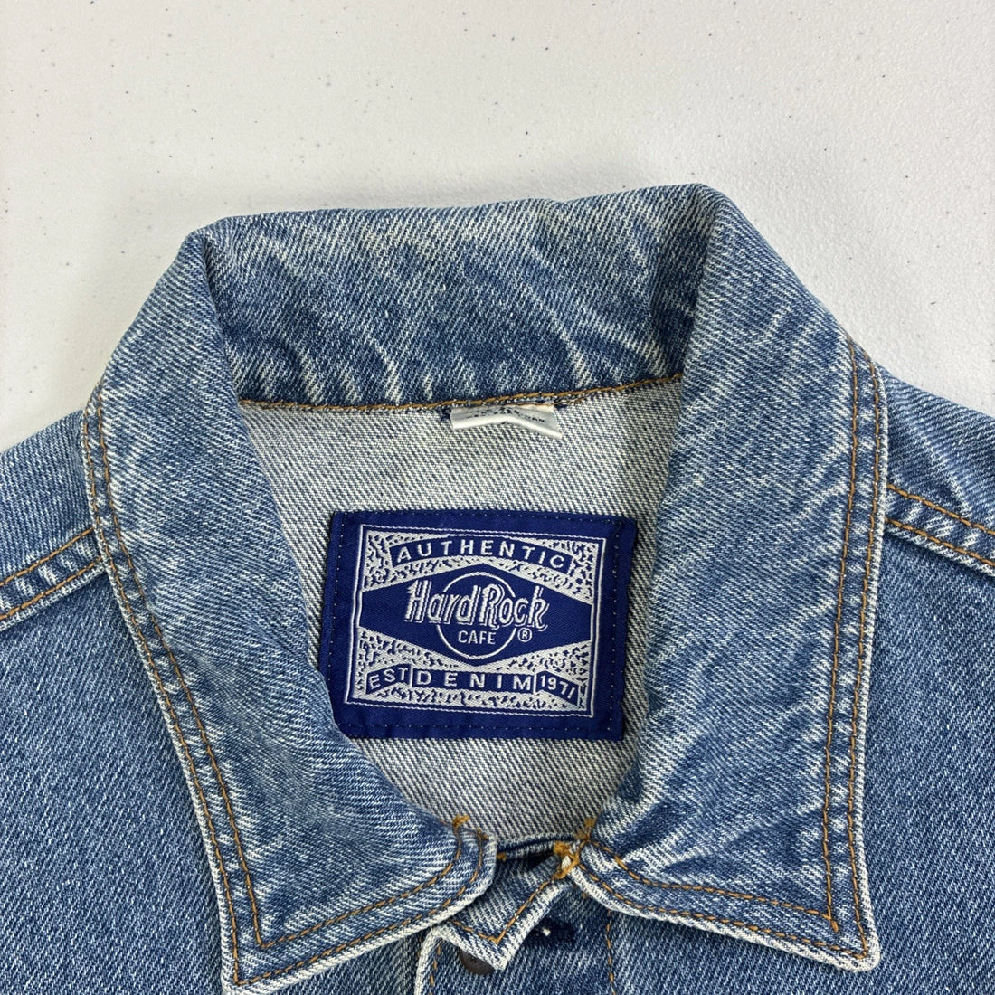 Vintage Hard Rock Cafe San Francisco Guitars Denim Jacket Size Small 90s