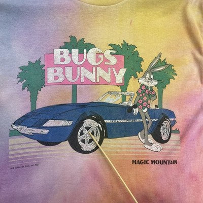 Vintage Bugs Bunny Tie Dye T-Shirt Size XL 1987 80s