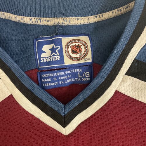 Vintage 90s sold Colorado Avalanche Sewn Hockey Jersey Starter XL