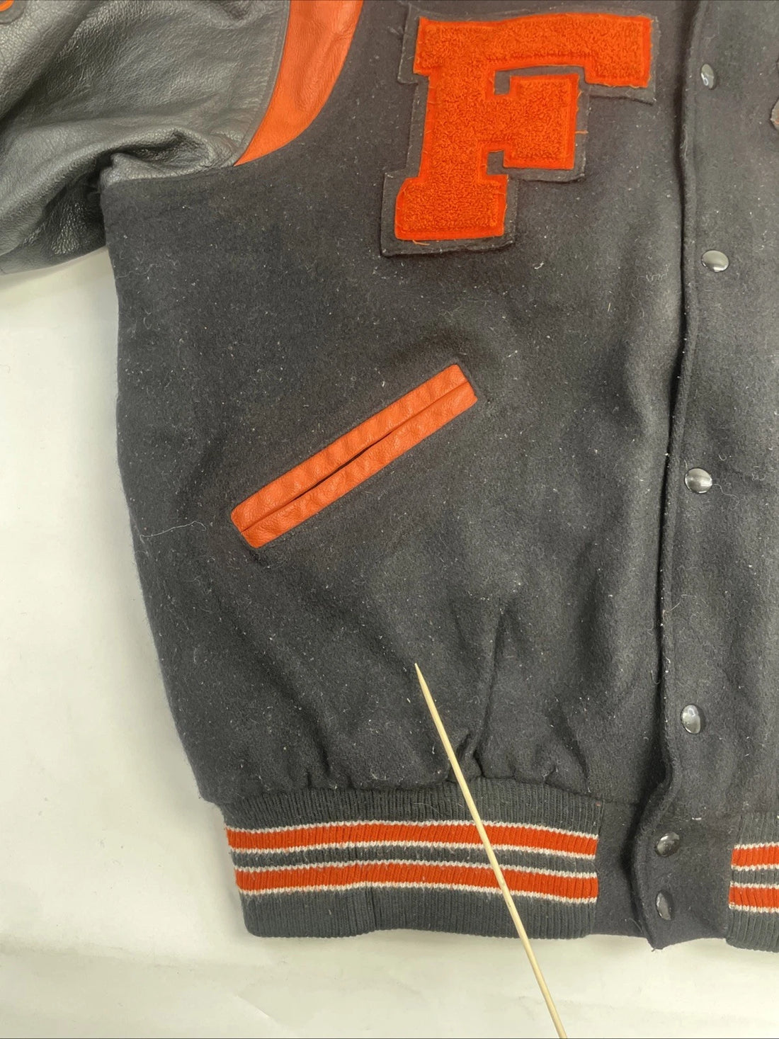 Vintage Rennoc Classic Letterman Tigers Wool Leather Varisty Jacket Size XL