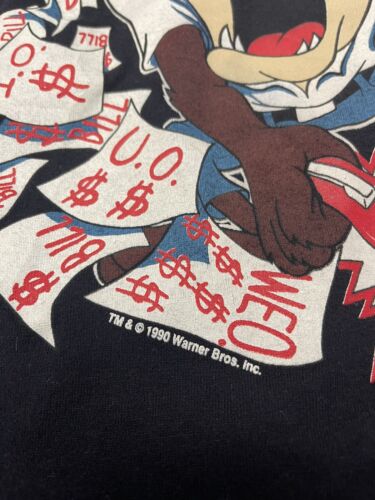 Vintage Taz Father Knows Bills Looney Tunes T-Shirt Size XL Warner Bros 1990 90s