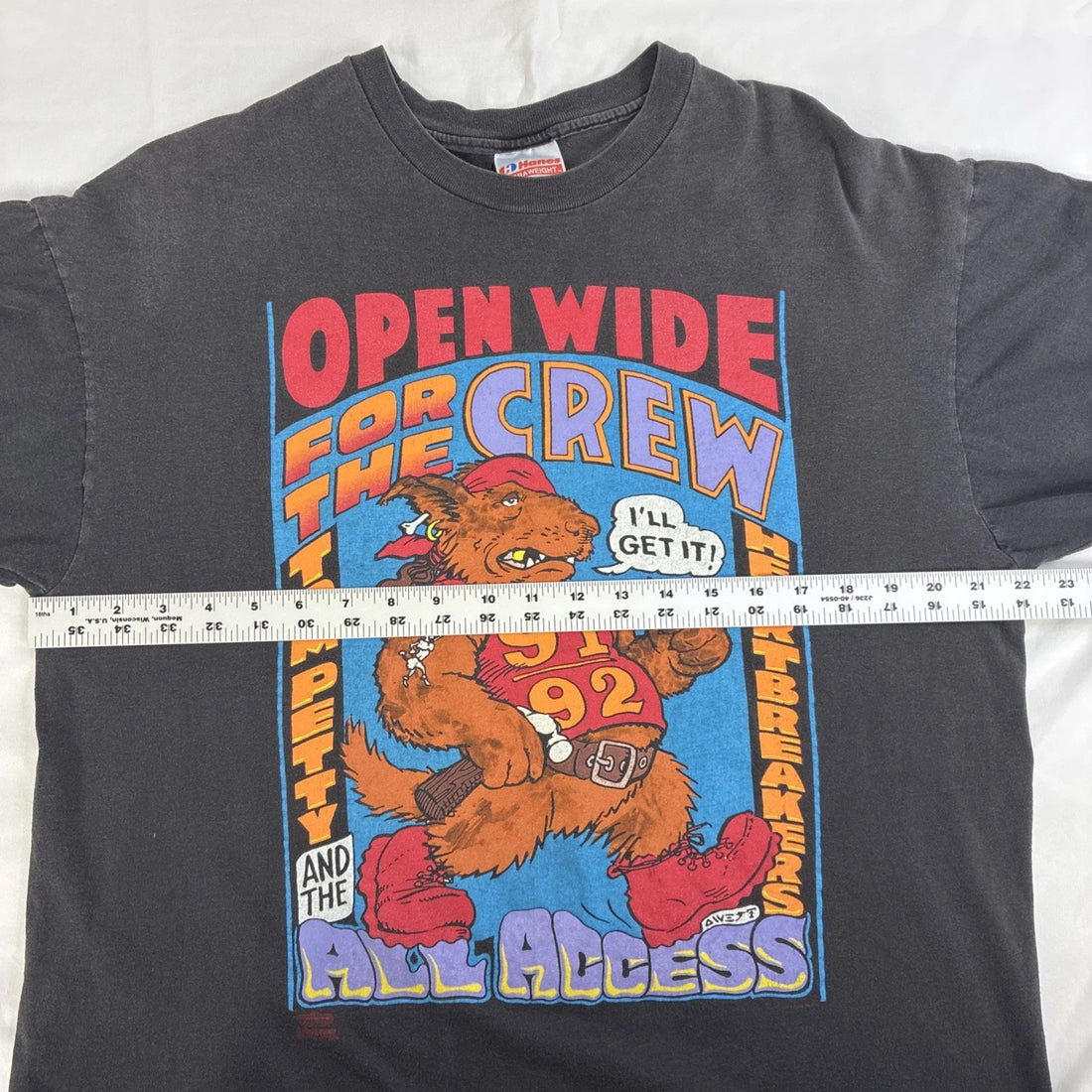 Vintage Tom Petty & The Heartbreakers Open Wide Crew T-Shirt Size XL 1991 90s