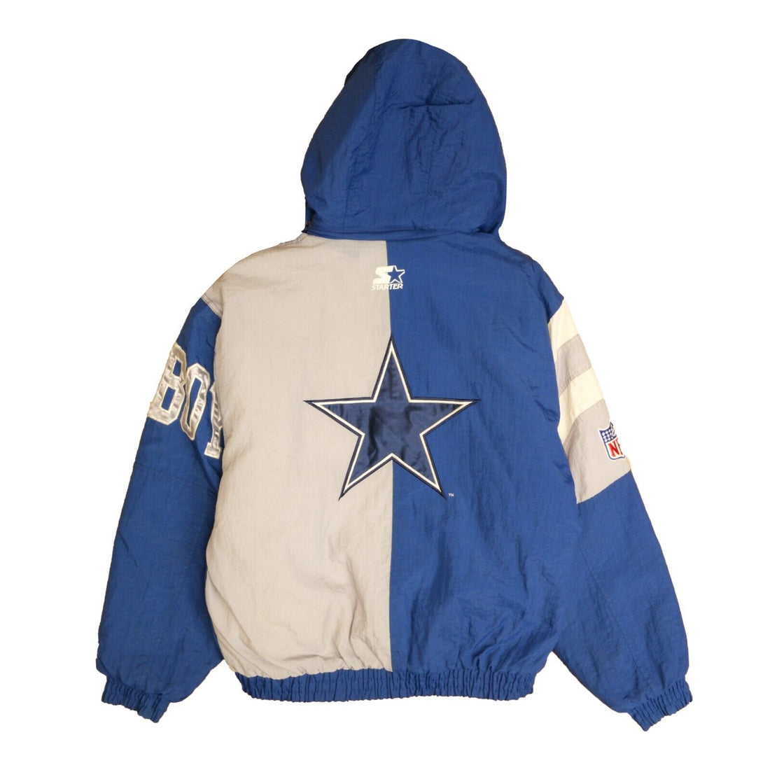 Vintage Dallas Cowboys Starter Puffer Jacket Size Medium Blue NFL