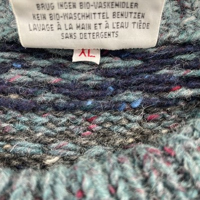 Vintage Wool Knit Crewneck Sweater Size XL Fair Isle