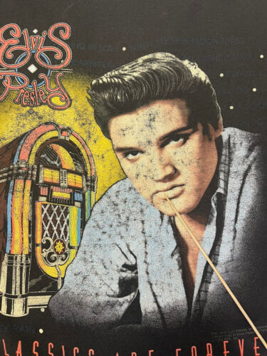 Vintage Elvis Presley Classics Are Forever T-Shirt Size XL Black 1992 90s