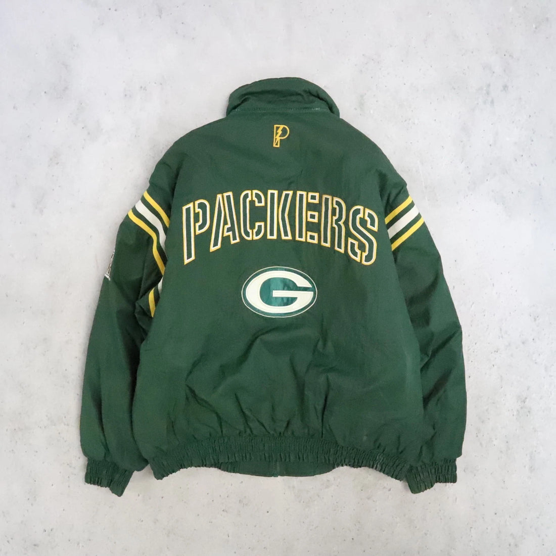 Vintage Green Bay Packers Pro Player Puffer Jacket Size XL NFL