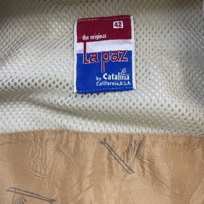 Vintage La Paz Bomber Jacket Size 42 White