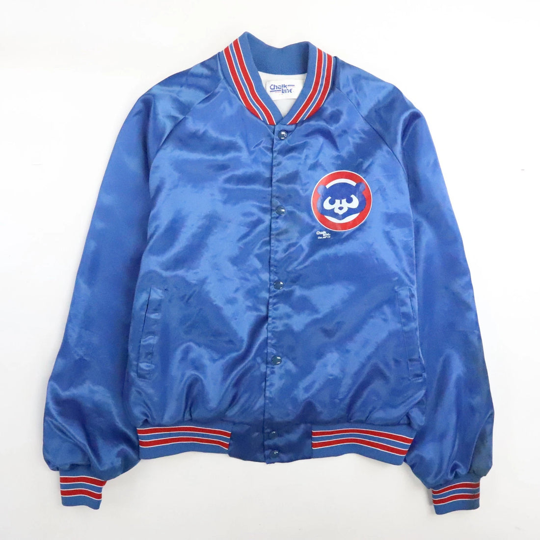 Vintage Chicago Cubs Chalk Line Satin Bomber Jacket Size XL MLB