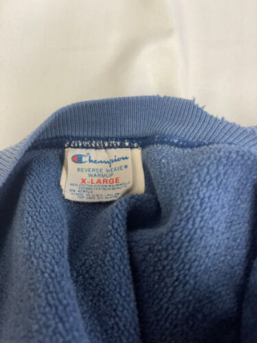 Vintage Hofstra University Champion Reverse Weave Sweatshirt Size XL Blue 80s