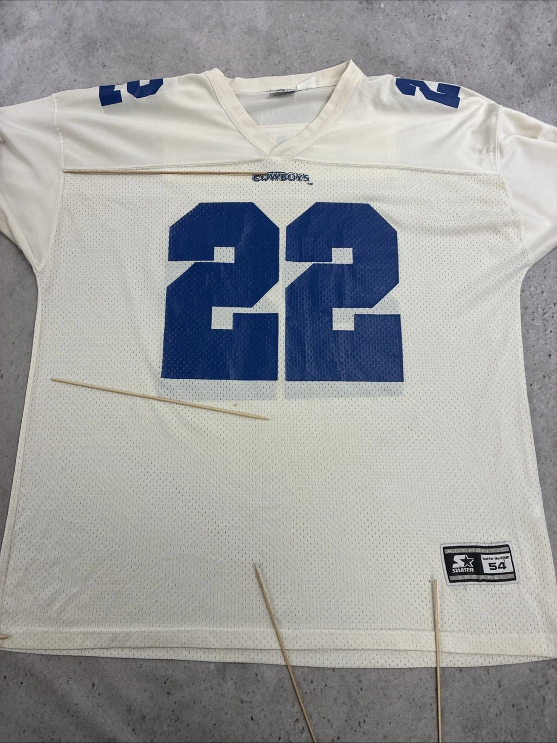 Vintage Dallas Cowboys Emmitt Smith Starter Jersey Size 2XL 90s NFL