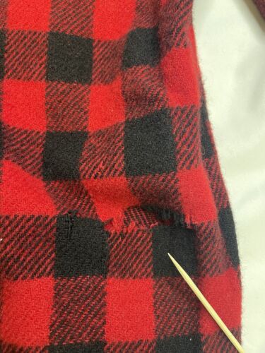 Vintage Woolrich Wool Button Up Shirt Size Large Red Buffalo Plaid