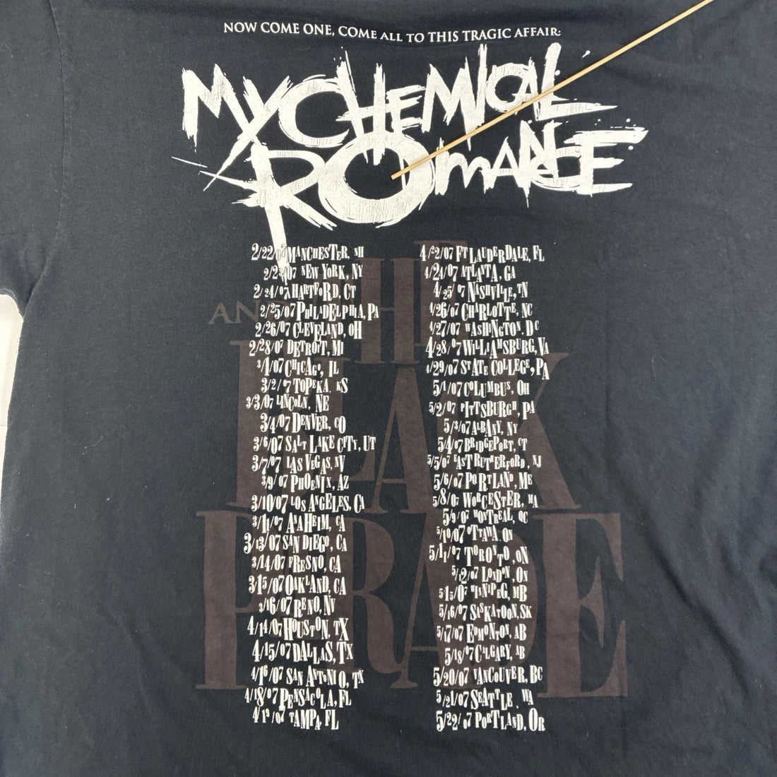 Vintage My Chemical Romance The Black Parade Band T-Shirt Size 2XL