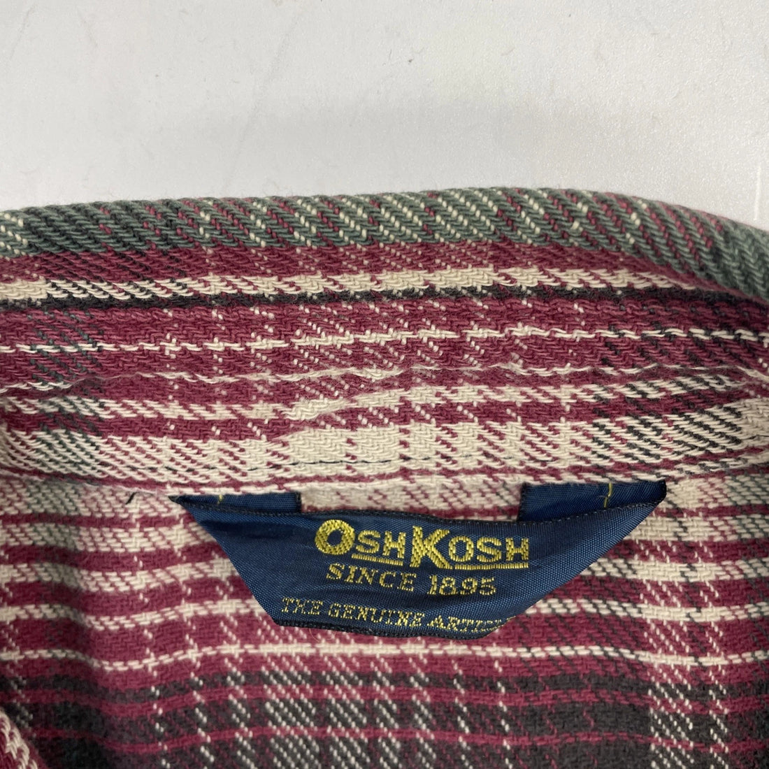 Vintage Osh Kosh Button Up Shirt Size XL Red Plaid