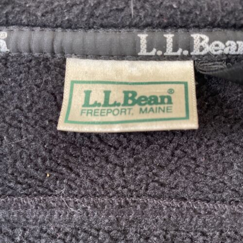 Vintage L.L. Bean Full Zip Fleece Jacket Size XL Black