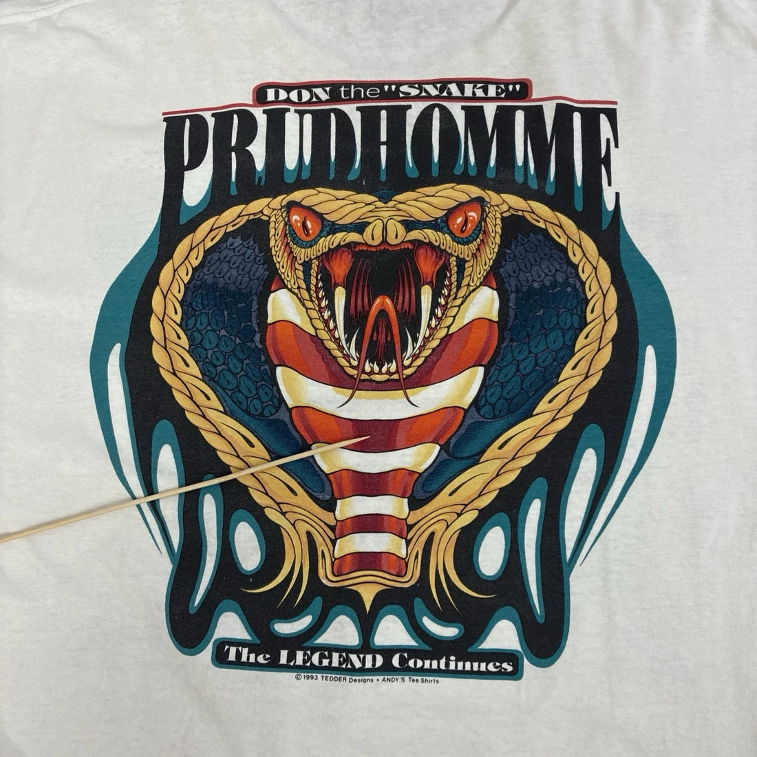 Vintage Don Prudhomme Racing T-Shirt Size XL 1993 90s