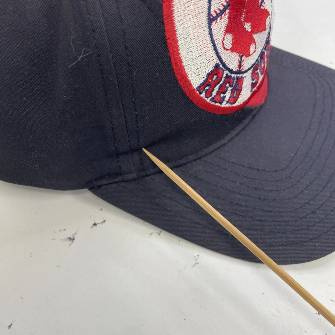 Vintage Boston Red Sox Swirl Vortex Snapback Hat Cap OSFA 90s MLB