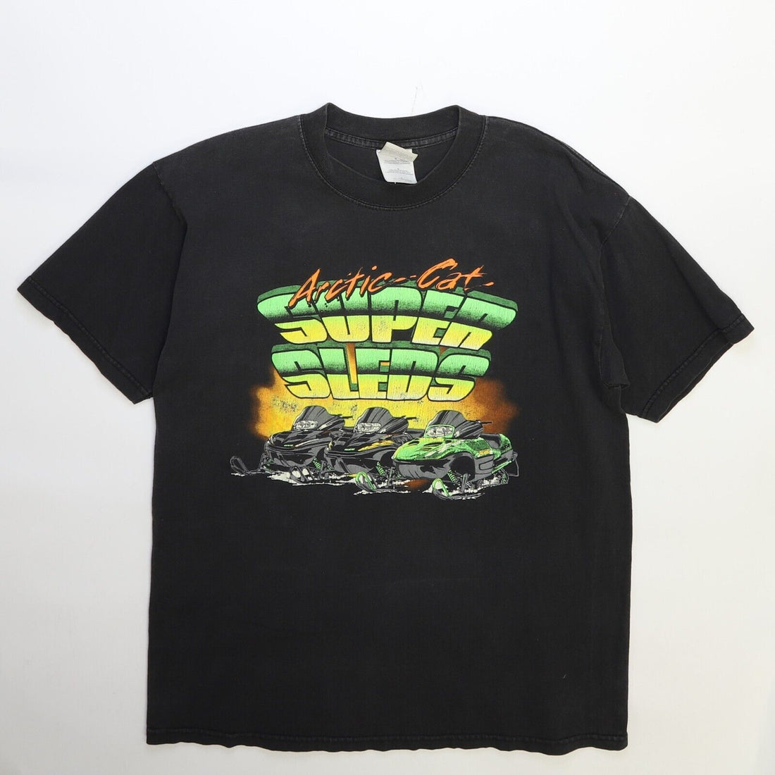 Vintage Arctic Cat Super Sleds T-Shirt Size Large Snowmobile Racing