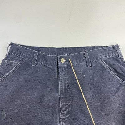 Vintage Carhartt Canvas Carpenter Work Pants Size 38 X 34 Blue