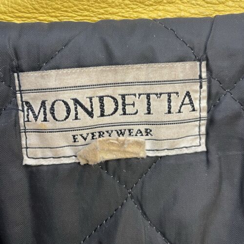 Vintage Mondetta Everywear Leather Wool Varsity Jacket Size Medium