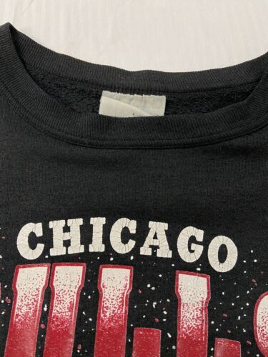 Vintage Chicago Bulls Sweatshirt Crewneck Size Medium Black 90s NBA