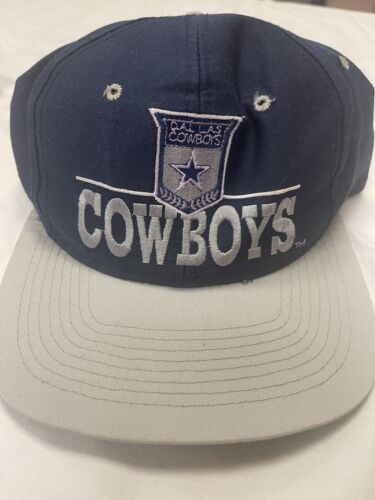 Vintage Dallas Cowboys Mesh Trucker Snapback Hat OSFA Blue 90s NFL