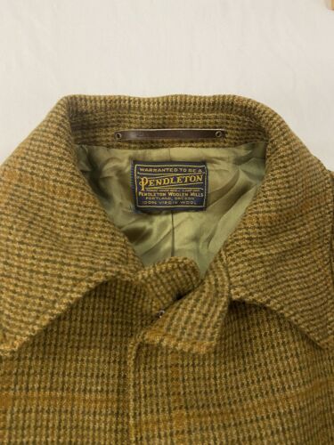 Vintage Pendleton Wool Overcoat Jacket Size Large