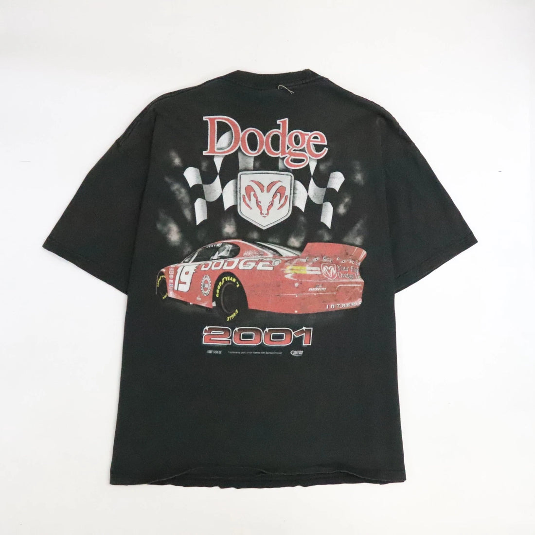 Vintage Let The Race Begin Dodge T-Shirt Size Large 2001 NASCAR